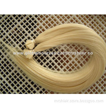 24# 12" 14" 16" 18" 20" 22" 24" 26" Medium Blonde Pre Bonded Indian Hot Fusion Keratin Flat Tip Hair